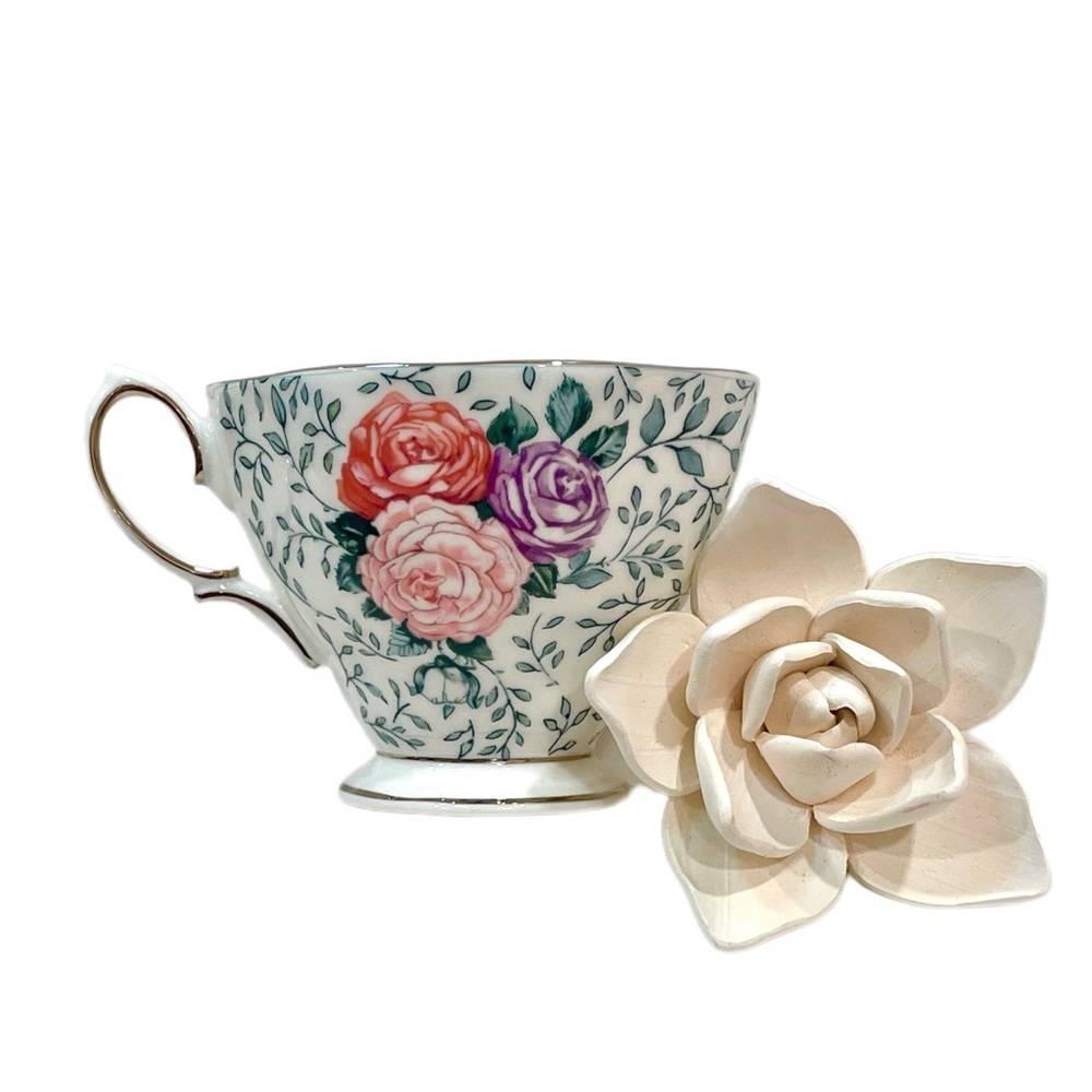 ROYAL ALBERT Rare Vintage Rose Garland Cup Bone China Made in England